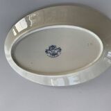 Large earthenware serving dish, cartridge model, sarreguemines, U & C, made in France, earthenware