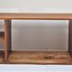 Shop display case shelf to lay in oak wood and old patinated pine