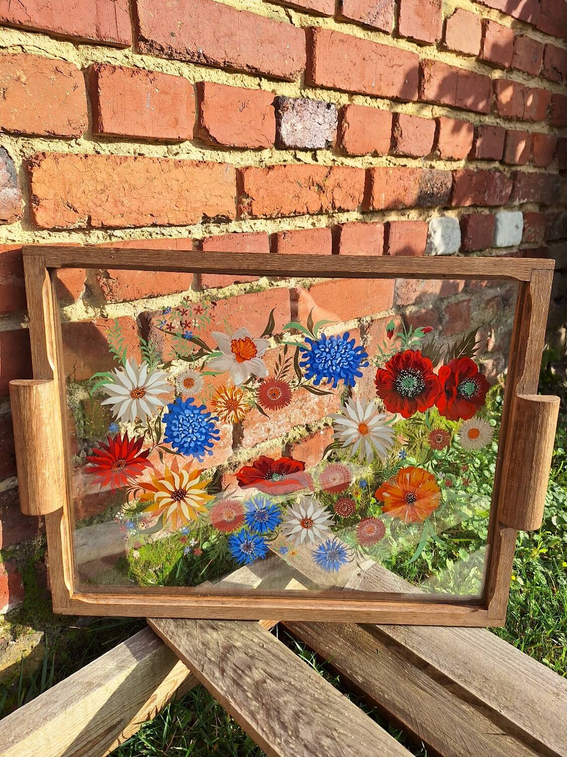 Vintage Floral Tray