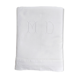 M and D monogram embroidered sheet