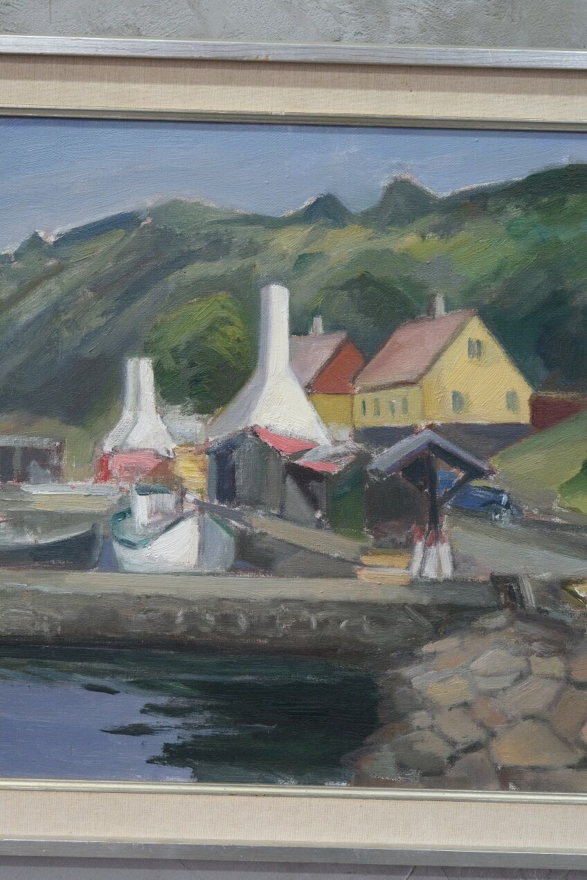 Erik Almgren, Swedish Modern Landscape, 1960s, Oil on Canvas, Framed