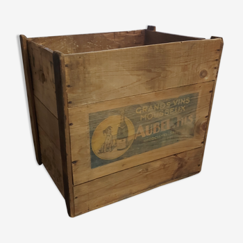 Caisse en bois vintage publicitaire