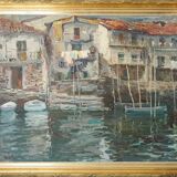 Rincón típico de pasajes san sebastian guipuzcoa - Large Post Impressionist Study