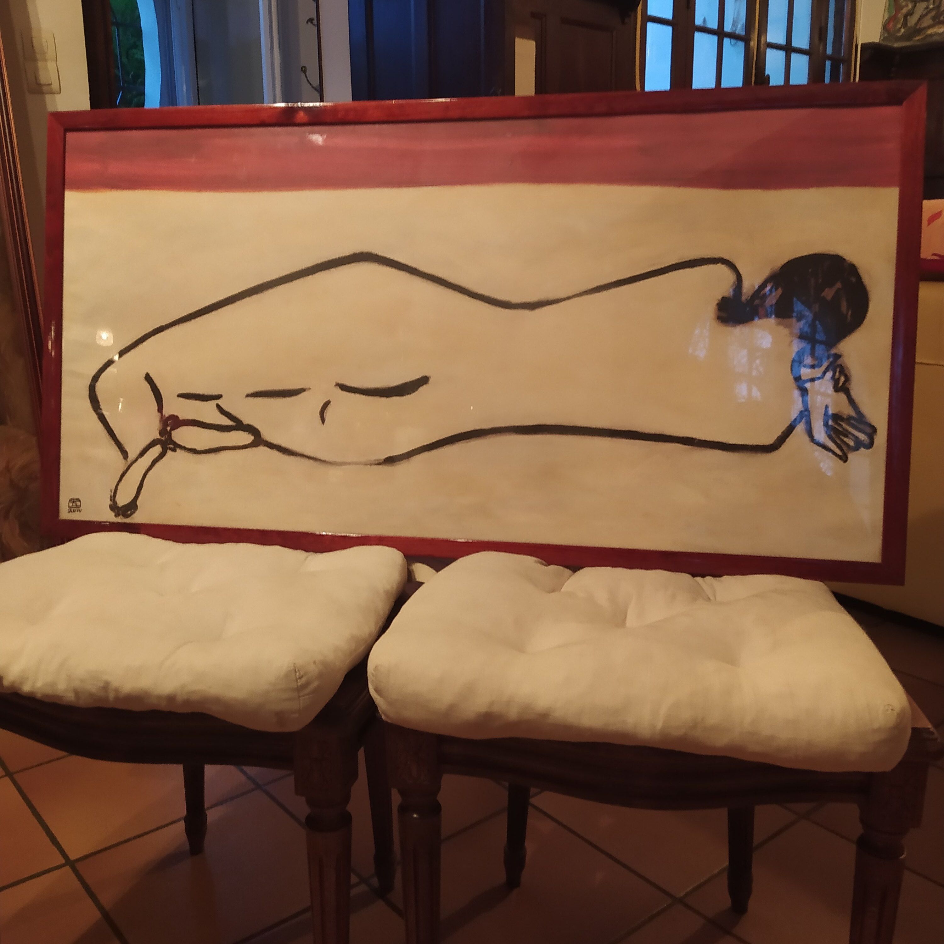 Nude paper print by sanyo entitled agnes