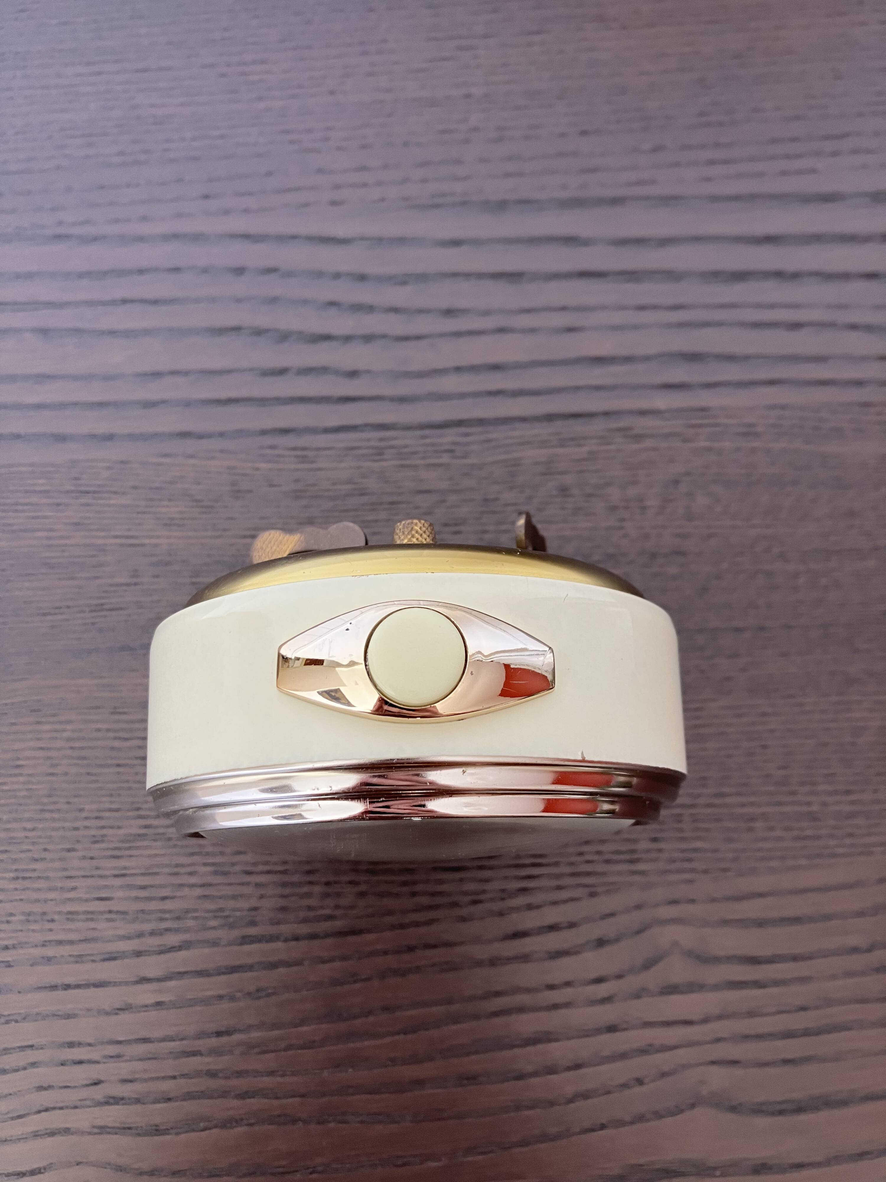 Cream and gold Jaz Crescendo alarm clock