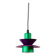 Vintage aluminum ceiling lamp in purple and green, Memphis/postmodern zigzag striped cable, bold pop-art pendant