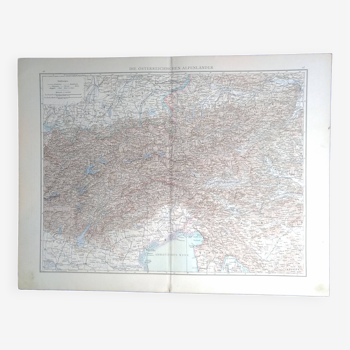 a geographical map from Atlas Richard Andrees 1887 die Osterreichischen Alpenländer