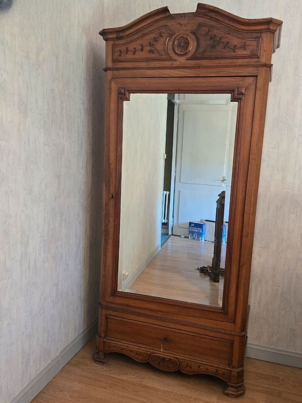 Antique mirrored wardrobe