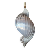 Henri Mathieu ceiling light from the 1970s in spiral aluminium.