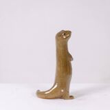 Valérie Courtet, Otter in chamotte and enameled stoneware. Contemporary work