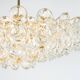 Large chandelier in gilded brass and crystal, Sciolari design by Palwa, Germany, 1970s.
