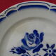 Lot de 6 assiettes plates en faience décor de roses.