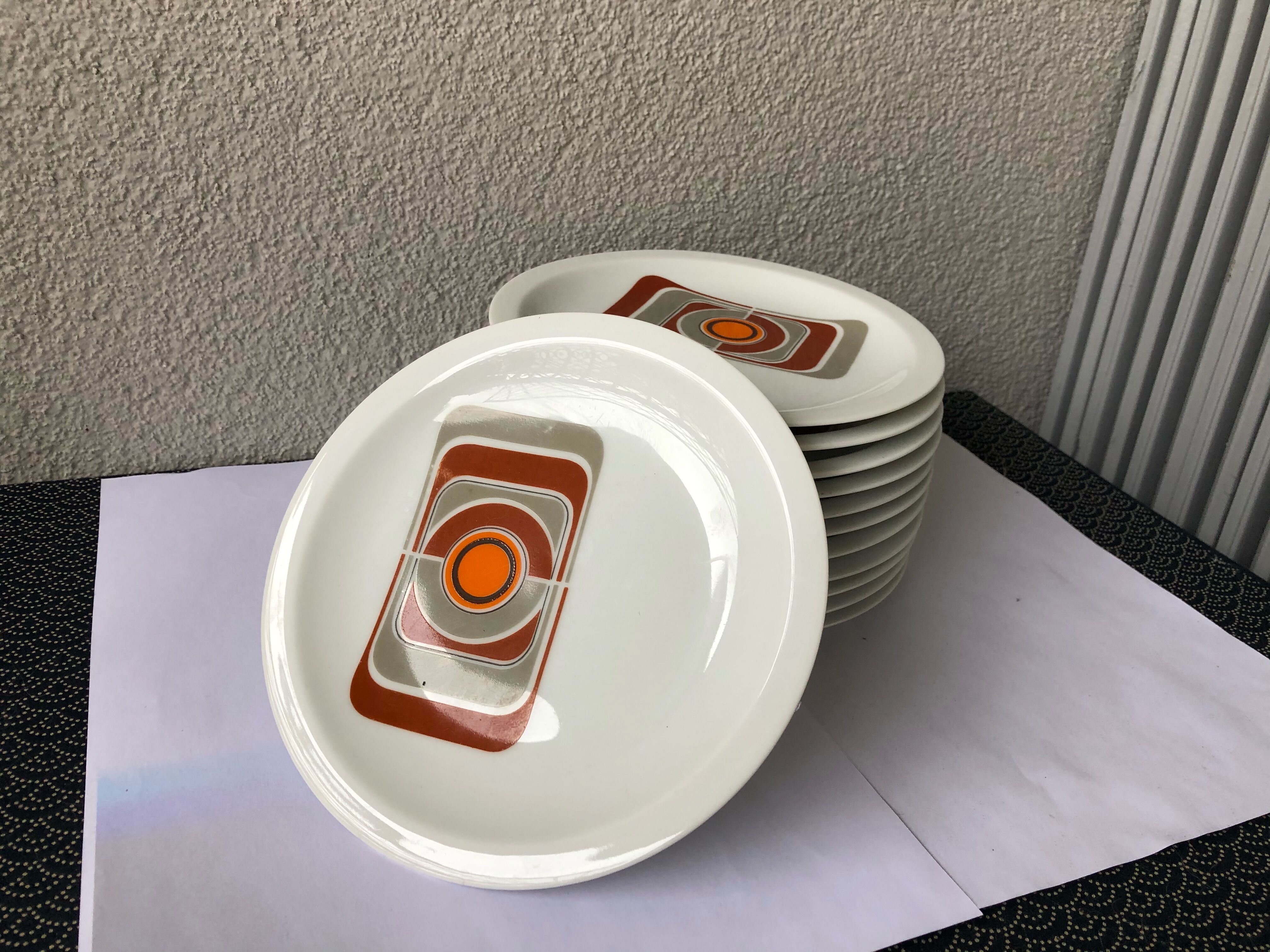 Plates Bareuther Waldsassen décor seventies