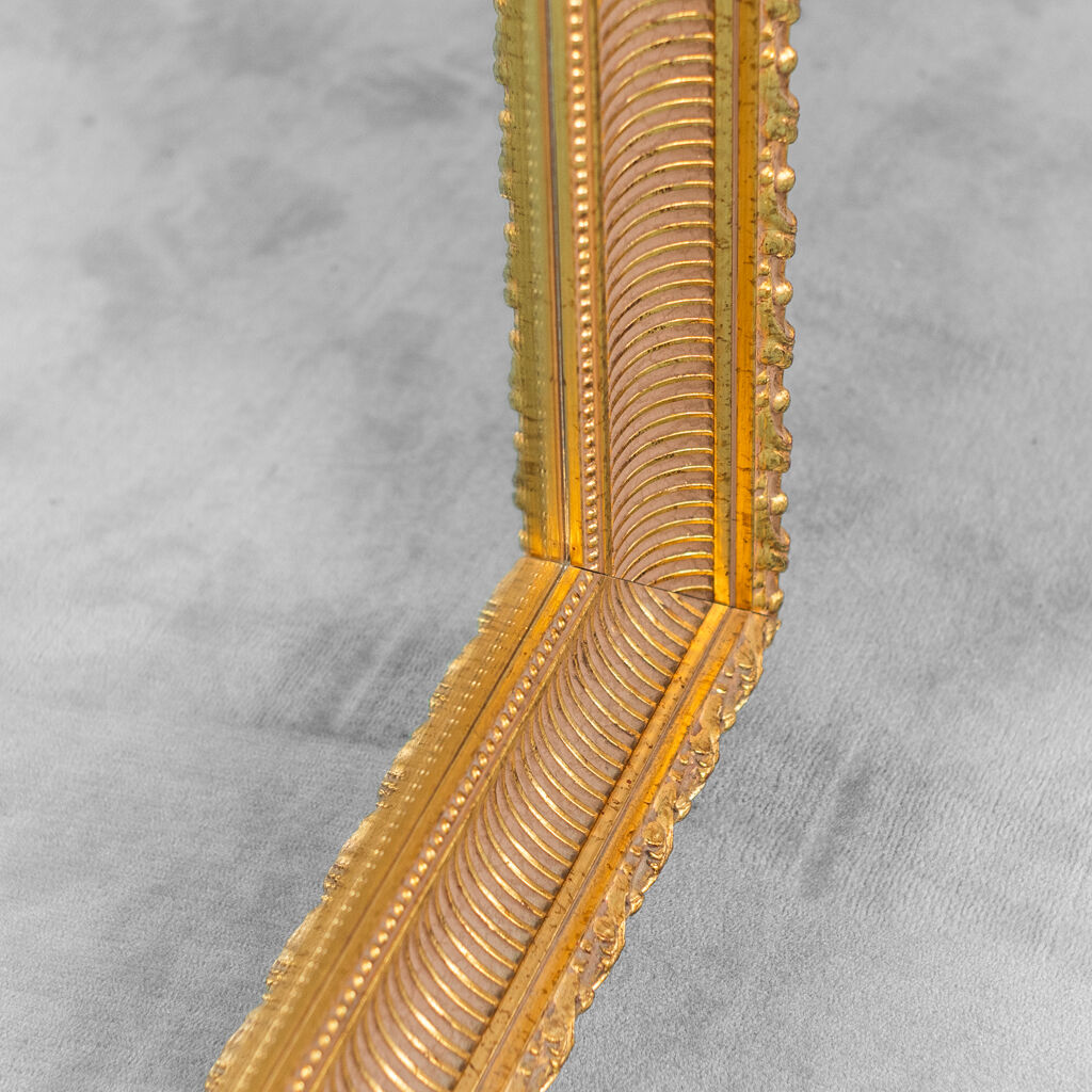 Gold leaf wooden rectangular mirror 1950