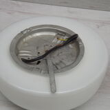 Set of two ceiling lights in white opaline, 60-70s