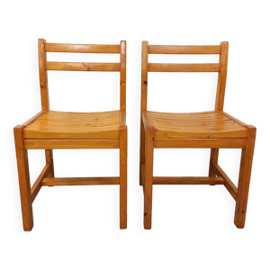 Paire de chaises vintage - pin
