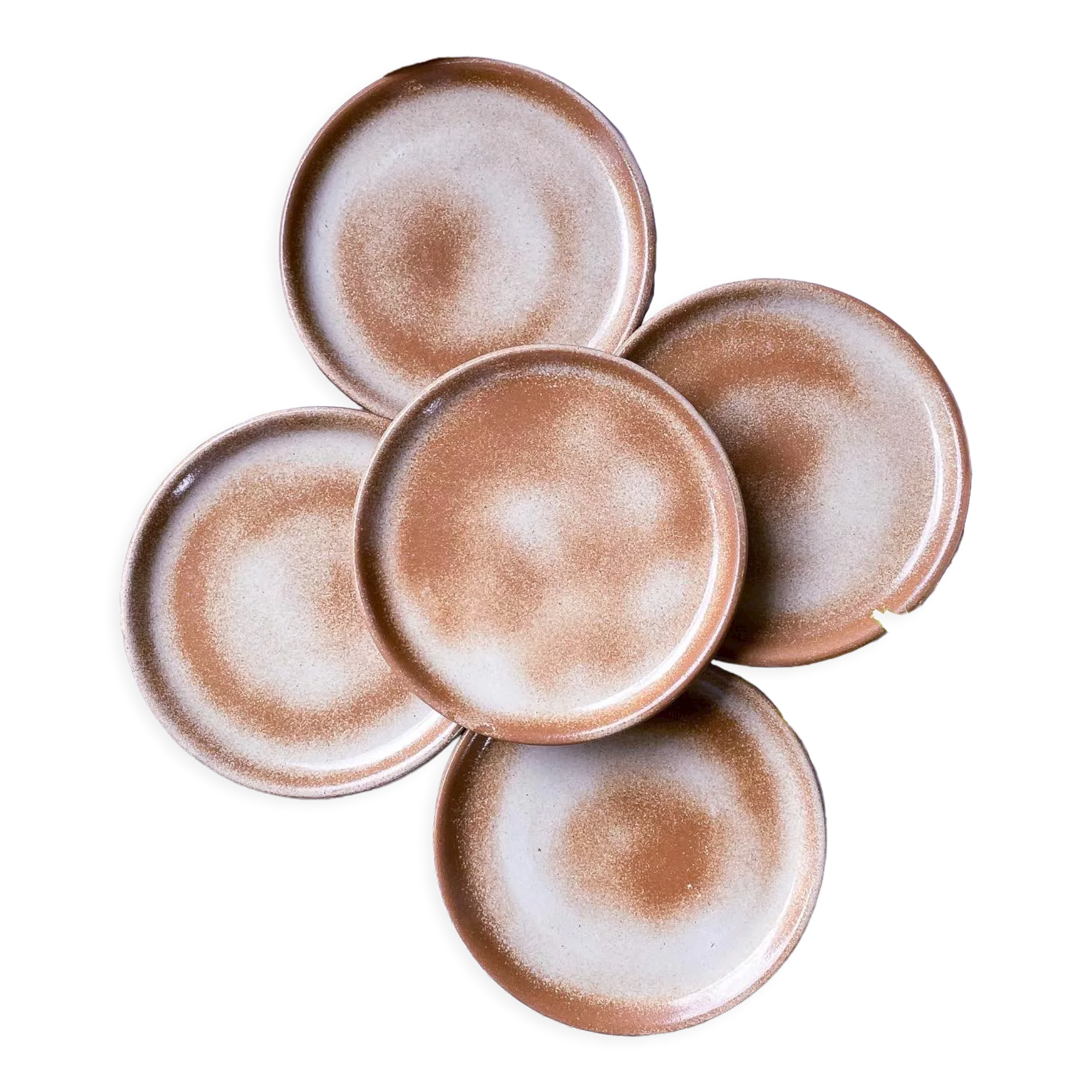Serving small stoneware dessert plates