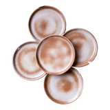 Serving small stoneware dessert plates