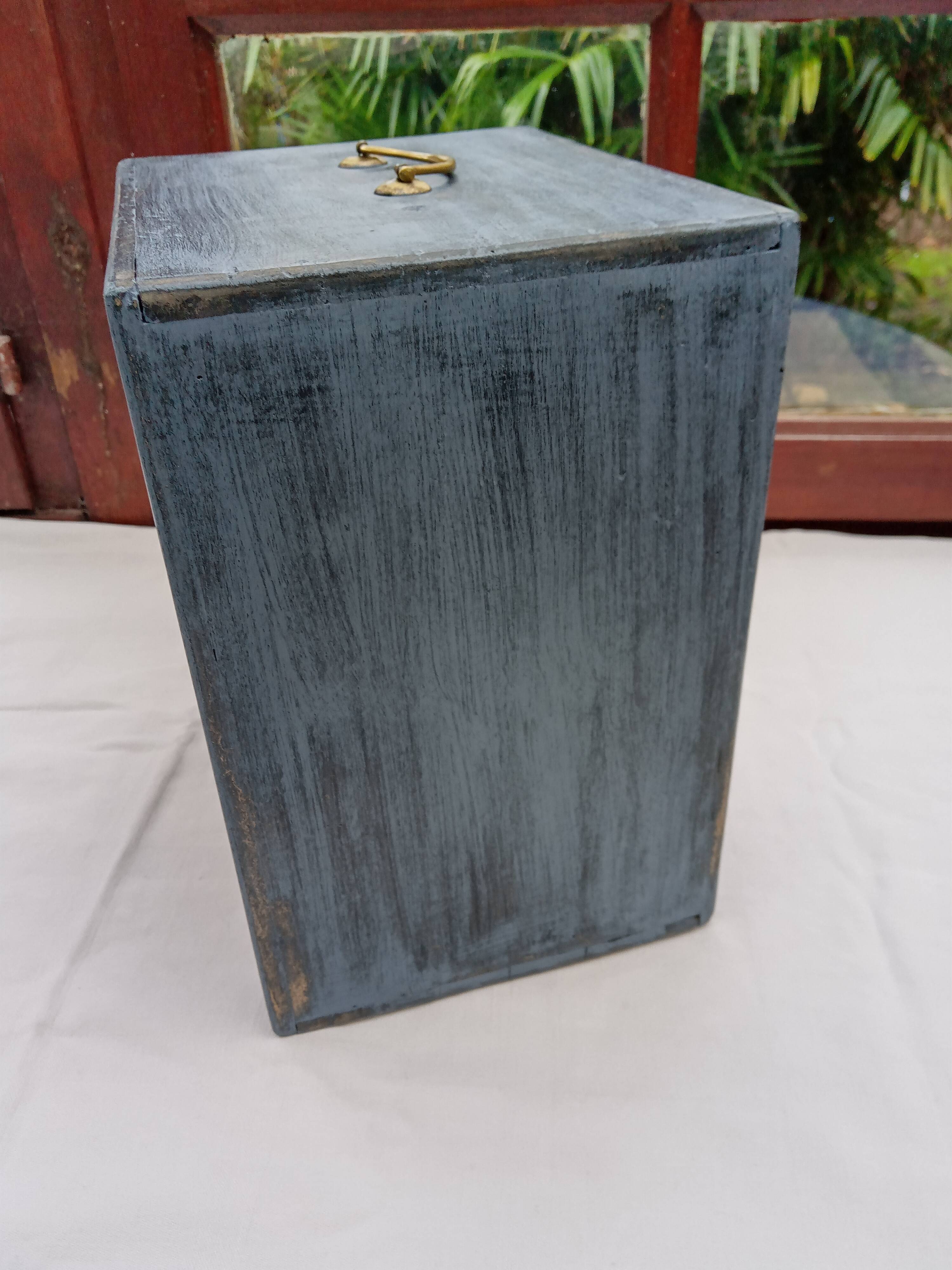 Weathered wooden headdress box