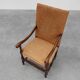 18th-Century Belgian Baroque Armchair in Wood and Leather, Louis XIV Period