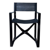 Shiny black folding chair Regista