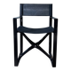 Shiny black folding chair Regista