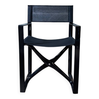 Shiny black folding chair Regista