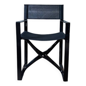 Shiny black folding chair the Regista