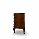 serpentine commode in antique walnut