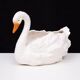 Antique Capodimonte Ceramic Swan jardiniere 1880