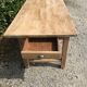 Solid oak farm table with drawer