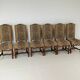Beech Os De Mouton tapestry chairs (set of 6)