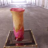 LARGE BIOT BLOWN GLASS VASE, SABA FRERES