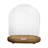 Old oval glass bell globe 35 cm high