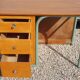 Small vintage desk with 3 drawers in lacquered tube and wood
