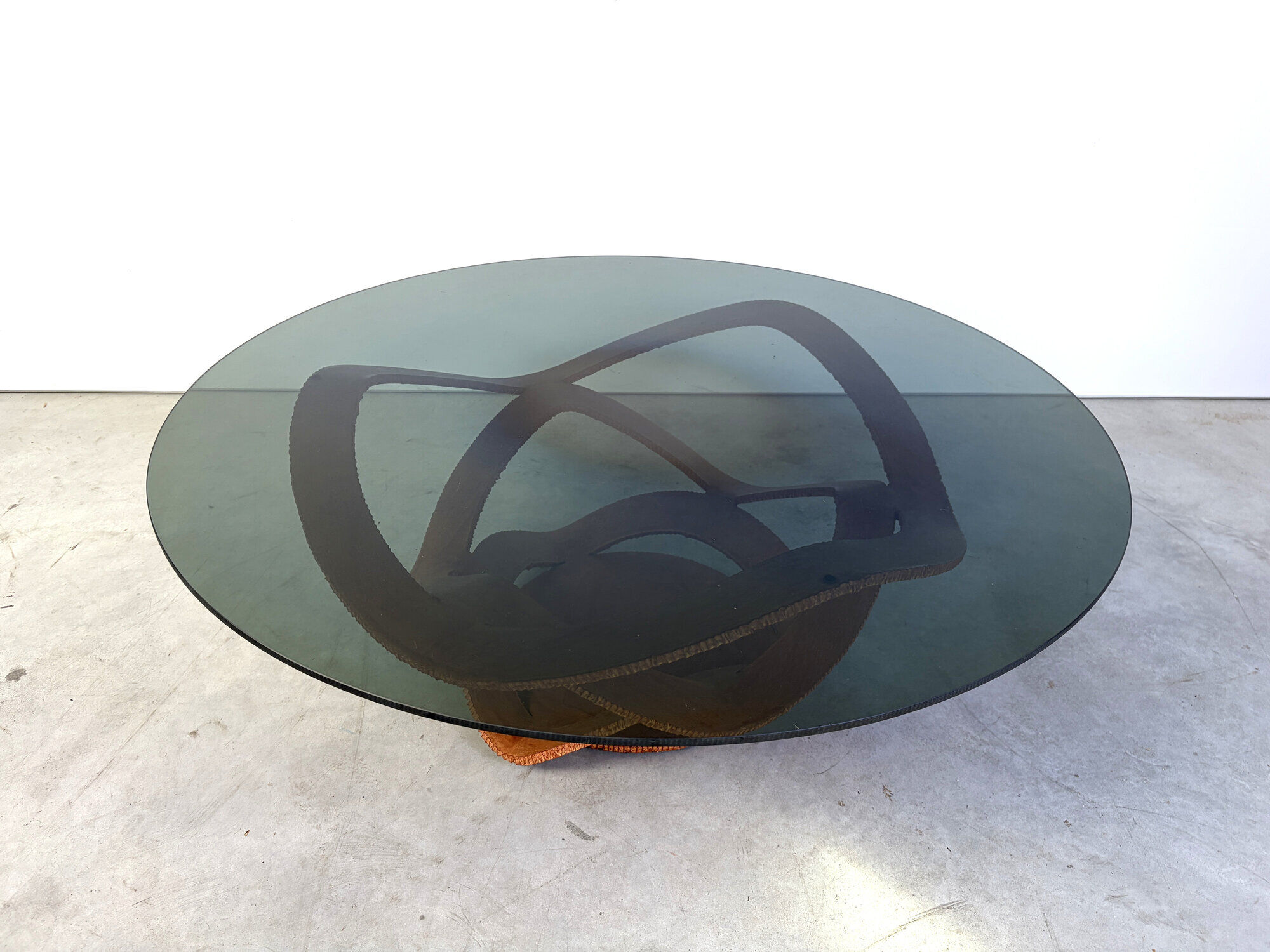 Steel coffee table by Maurice Barilone, 1980s