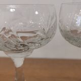 Cut crystal champagne glasses