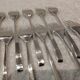 12 silver-plated metal cake forks by Ercuis Horizon silversmiths, 14.9cm