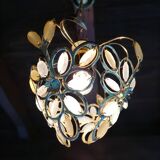 Gold metal pendant light and 90's glass pendants