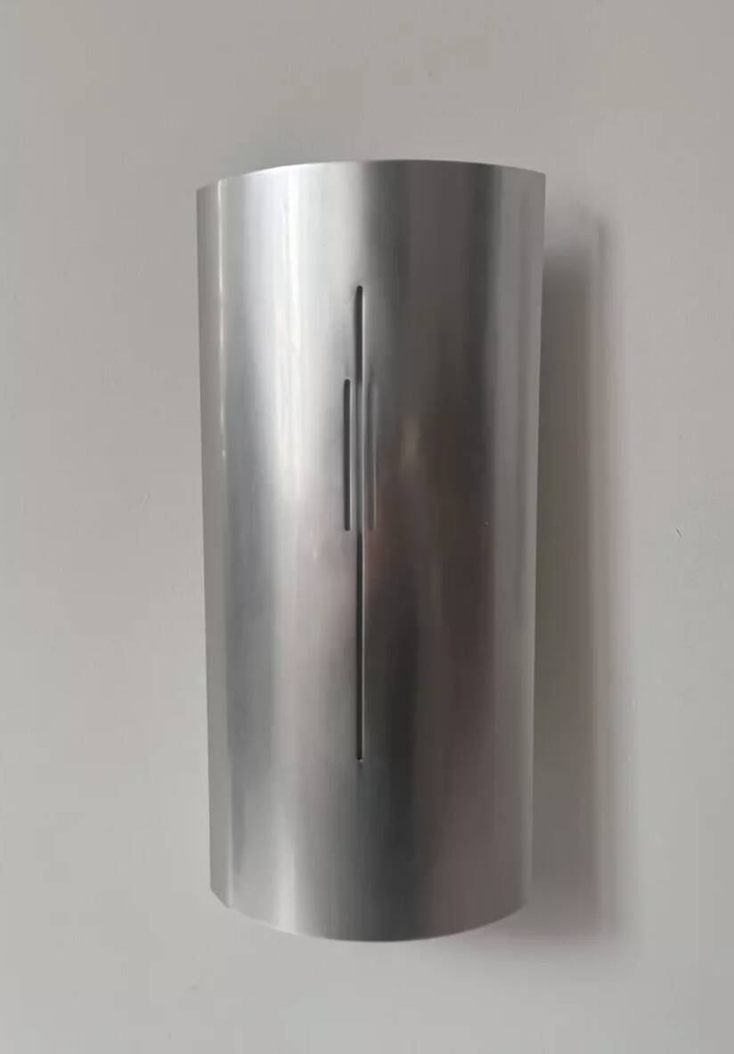 Pair of vintage wall lights, chromed metal, France 1970