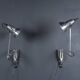 Vintage 20thc pair of original english angle poise wall mounted lamps c1970