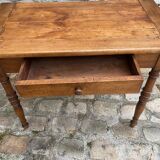 Desk XIXth cherry and solid walnut