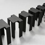Black stackable stools of side tables (new) by Bram Vanderbeke, Belgium, 2017