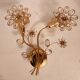 Set Hollywood Regency Wandlampe vergoldet Messing Swarovski-Kristalle Palwa