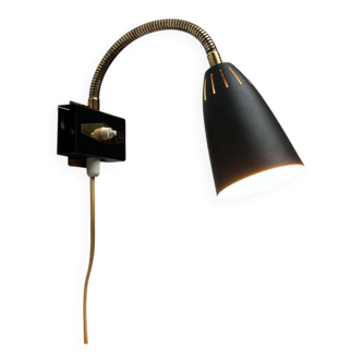 Modern mid-century wall lamp with a swan neck by Aris, Finland, 1950s
