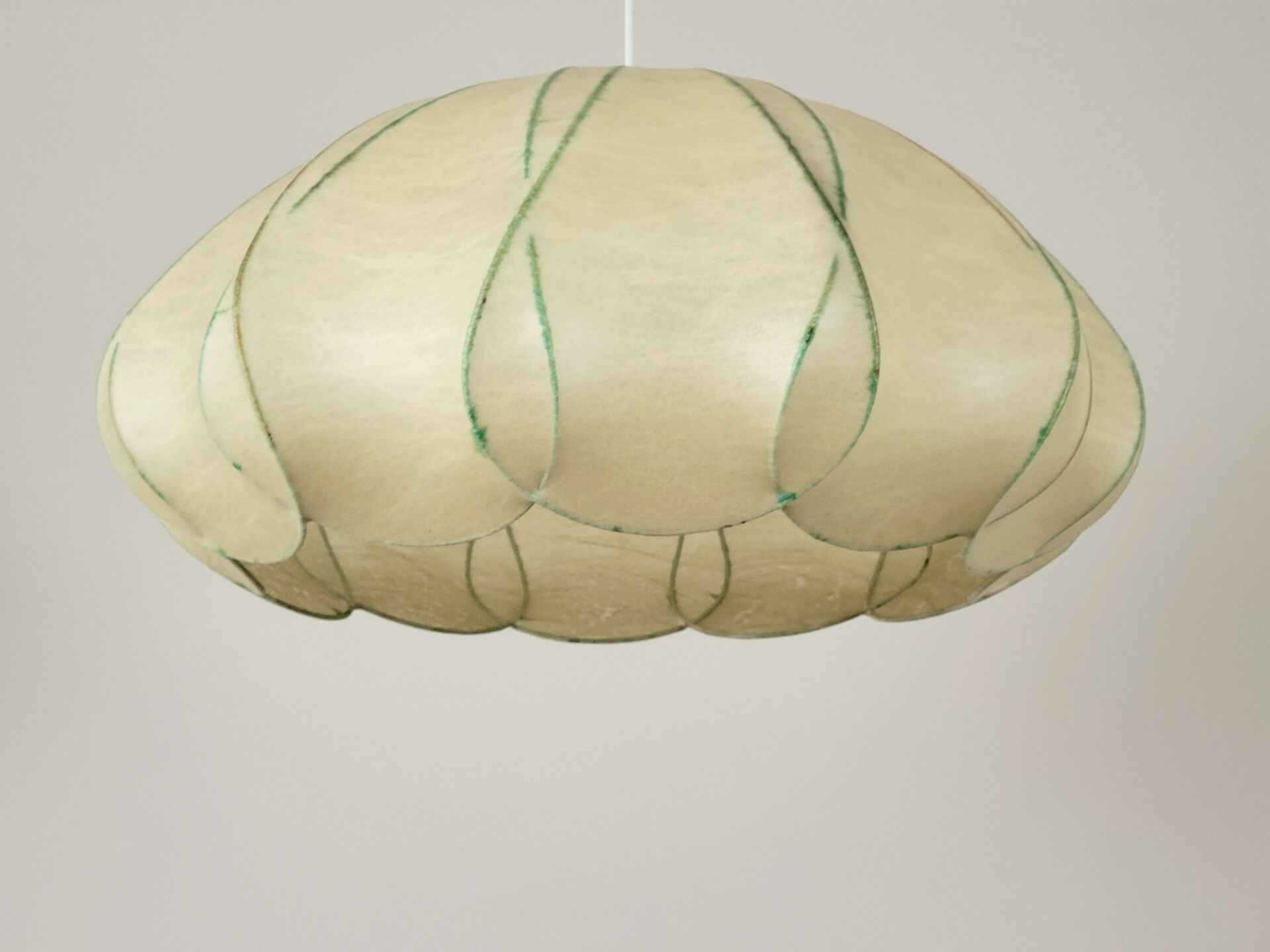 Large vintage Cocoon hanging lamp by Goldkant Leuchten