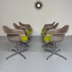 Lot of 6 plastic armchair chairs design Eames VITRA La fonda gray base