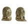 Indian chief bookends in solid gilded brass, 1970