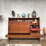 Maurice Pré high sideboard for Lieuvin in teak 1960