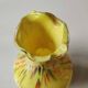 Murano style blown art glass ball vase. Speckled, corolla neck/22 cm